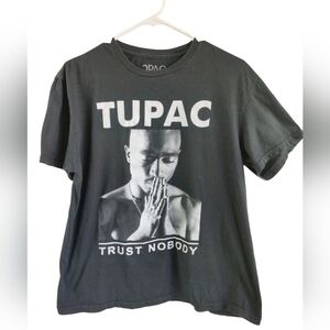 Tupak Shakur T Shirt Sz LG Black Trust Nobody T Shirt